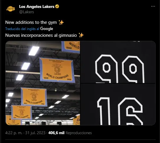 Las nuevas incorporaciones de Lakers (Foto: Twitter / @Lakers)