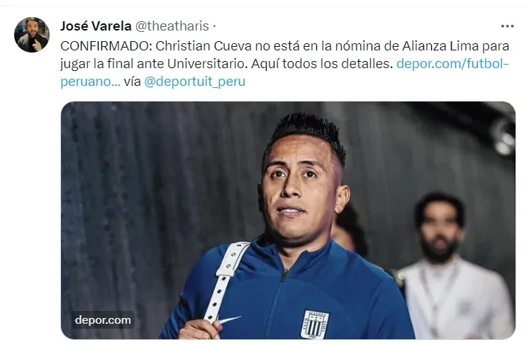 Cueva tiene una rotura de ligamento cruzado. | Créditos: José Varela.