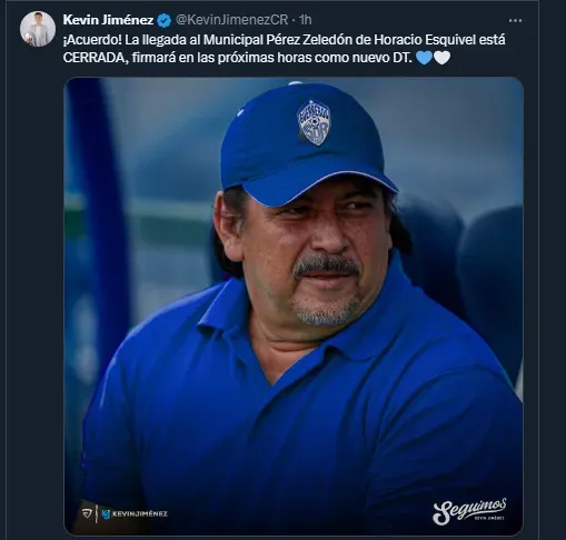 Horacio Esquivel llega a Pérez Zeledón