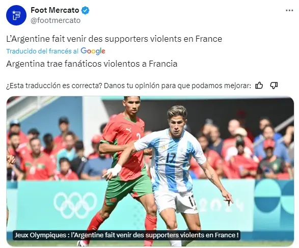 En Francia esperan la presencia de miembros de diferentes hinchadas del Fútbol Argentino.