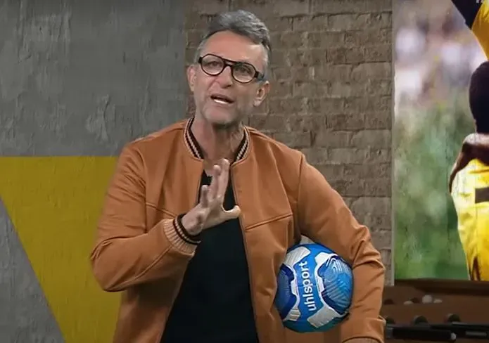 Neto no programa Os Donos da Bola, da Band. O ex-jogador lembrou de famoso meme envolvendo dirigente do Flamengo – Foto: Reprodução