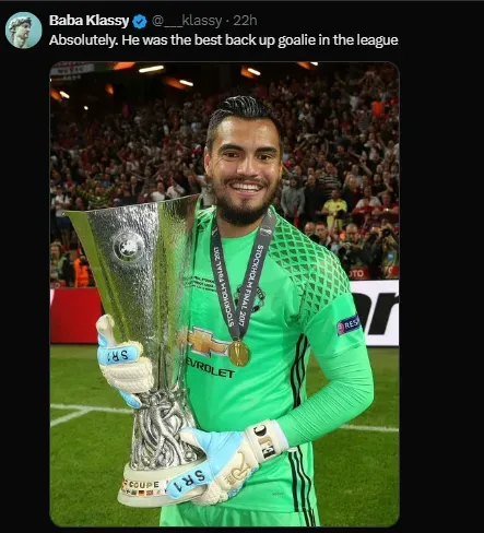 Los hinchas de Manchester United recuerdan a Sergio Romero.