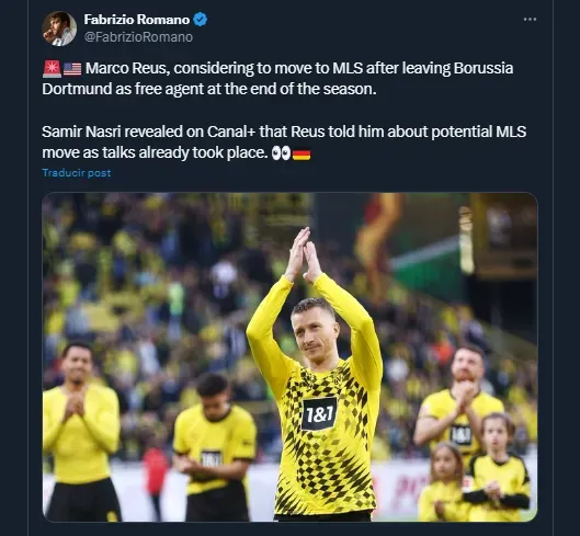 ¿Marco Reus con destino a la MLS?