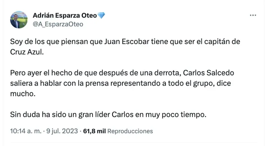 Adrián Esparza, Twitter