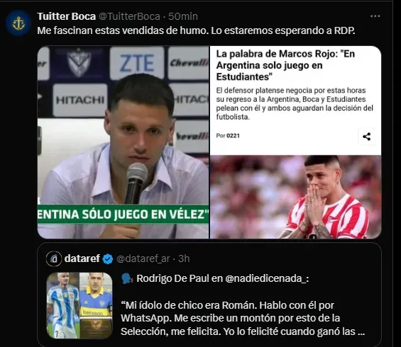 Los hinchas de Boca se acordaron de Mauro Zárate por Rodrigo De Paul.