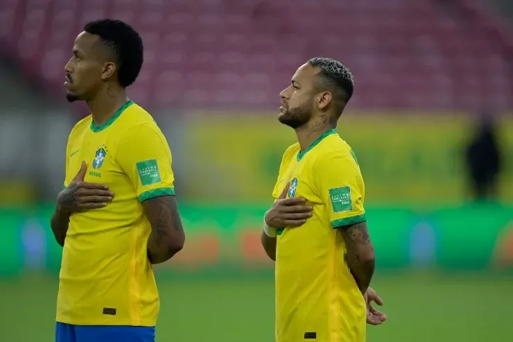 Militão e Neymar. (foto: Getty Images)