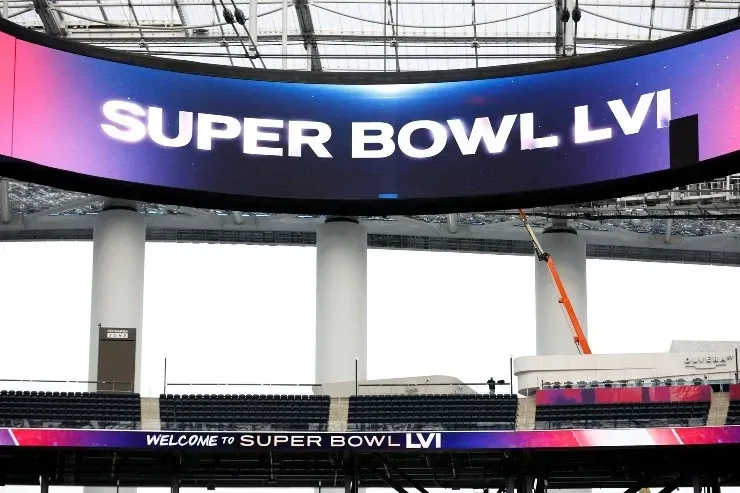 Ronald Martinez/Getty Images – Palco para o Super Bowl está pronto