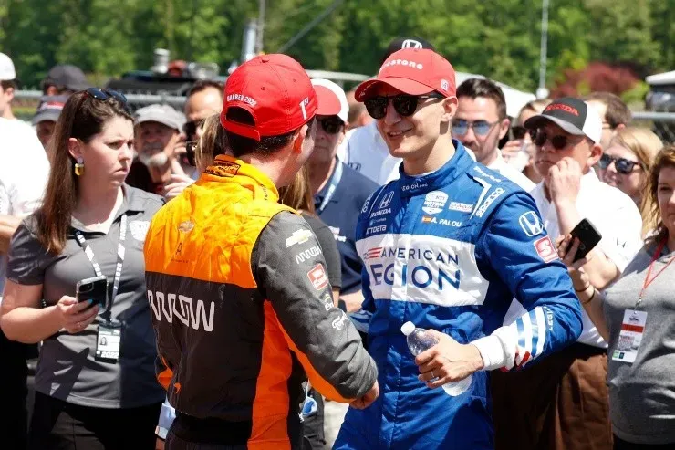 Brian Spurlock/Icon Sportswire via Getty Images – Pilotos da Indycar após corrida de domingo