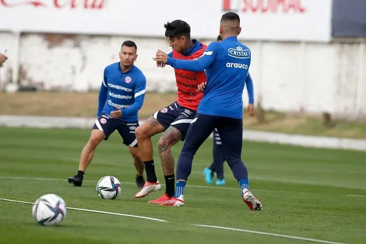 Último entrenamiento de la selección chilena antes de jugar con Brasil (Carlos Parra, ANFP)