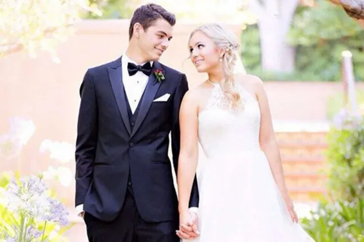 Taylor Fritz en su matrimonio con Raquel Pedraza.