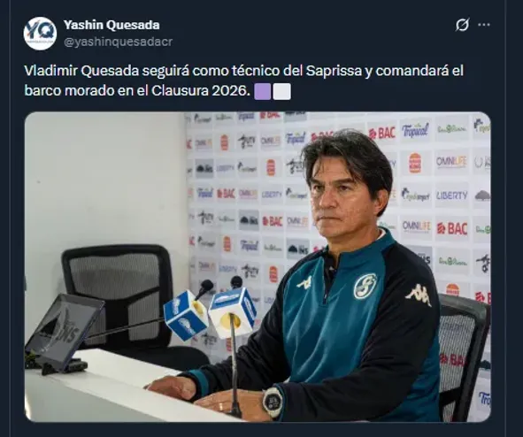 Yashin Quesada en su cuenta oficial de X