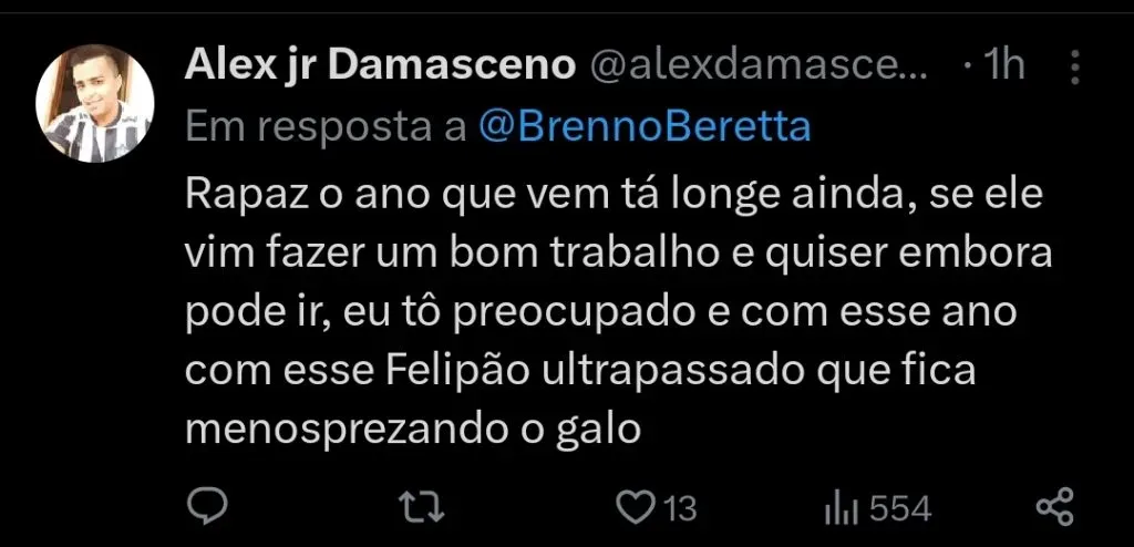 Repercussão via Twitter