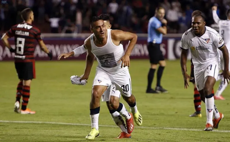 Andrés Chicaiza con Liga de Quito en el 2019. Foto: Getty.