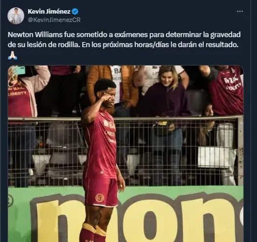 Kevin Jiménez en su cuenta oficial de X.