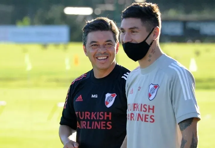 Montiel, uno de los “hijos” futbolísticos de Gallardo.