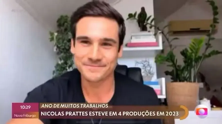 Nicolas Prattes no Encontro – Reprodução/TV Globo
