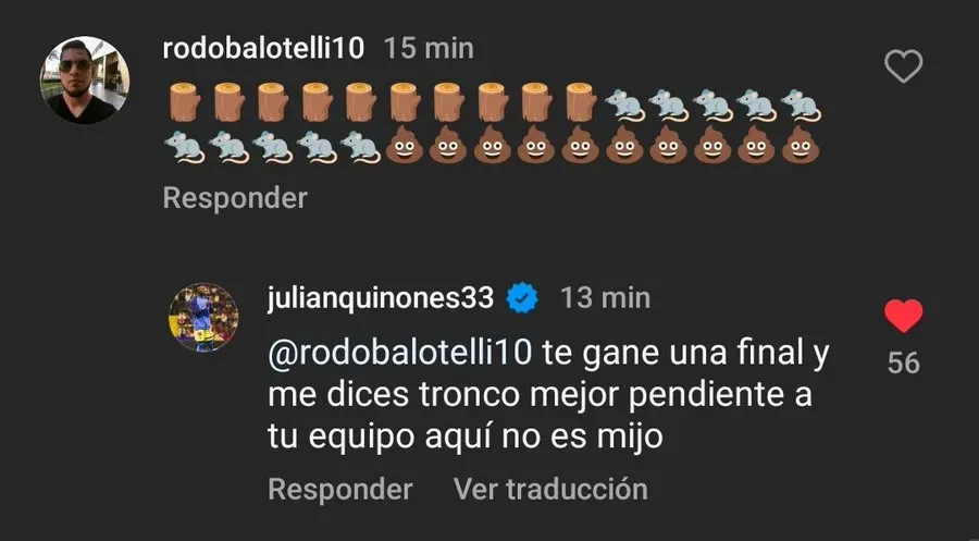 La respuesta de Julián Quiñones al aficionado de Tigres (Captura)