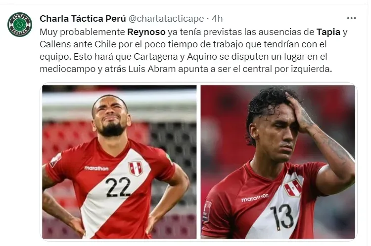 Juan Reynoso excluyó a Renato Tapia y así fue el análisis de Charla Táctica. | Créditos: Twitter Charla Táctica.