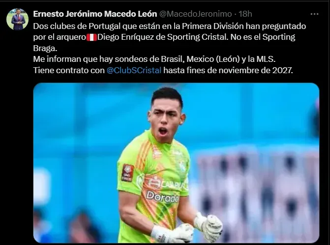 Fuente: @MacedoJeronimo