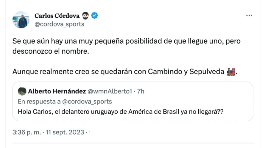 Carlos Córdova | Twitter