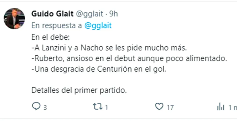 El periodista analizó el rendimiento de los jugadores de River desde sus redes sociales.