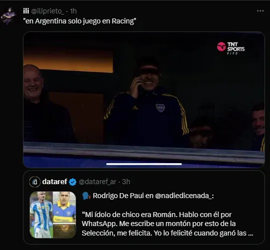 Los hinchas de Boca se acordaron de Mauro Zárate por Rodrigo De Paul.