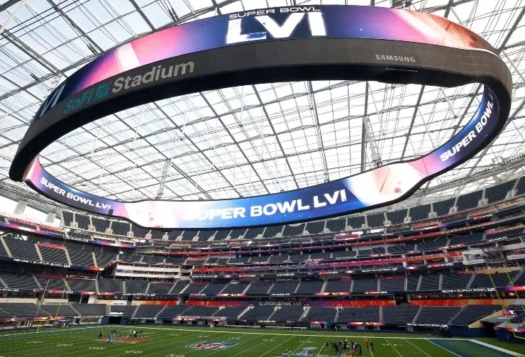 Ronald Martinez/Getty Images – SoFi Stadium em Los Angeles, casa do Super Bowl