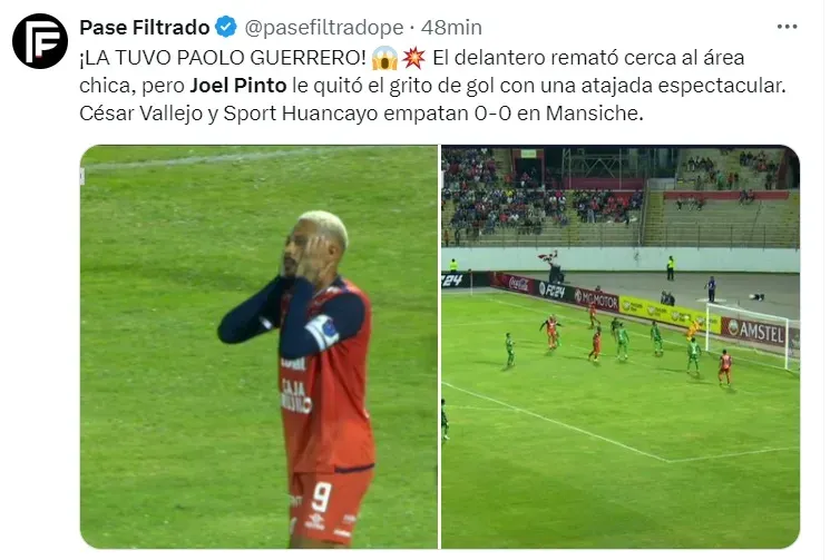 Paolo Guerrero en la César Vallejo. (Foto: Captura Pase Filtado)