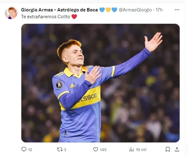 Posteo de Giorgio Armas.