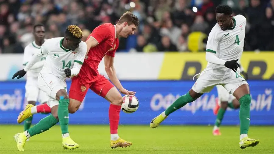 Zambia jugó un amistoso contra Rusia ayer y perdió 5 a 0.