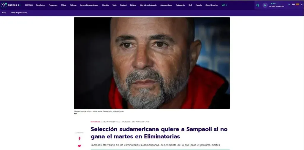 Jorge Sampaoli sería el reemplazo de Juan Reynoso en Perú. (Foto: Antena 3).