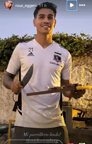 Erick Wiemberg celebra el año nuevo con camiseta de Colo Colo