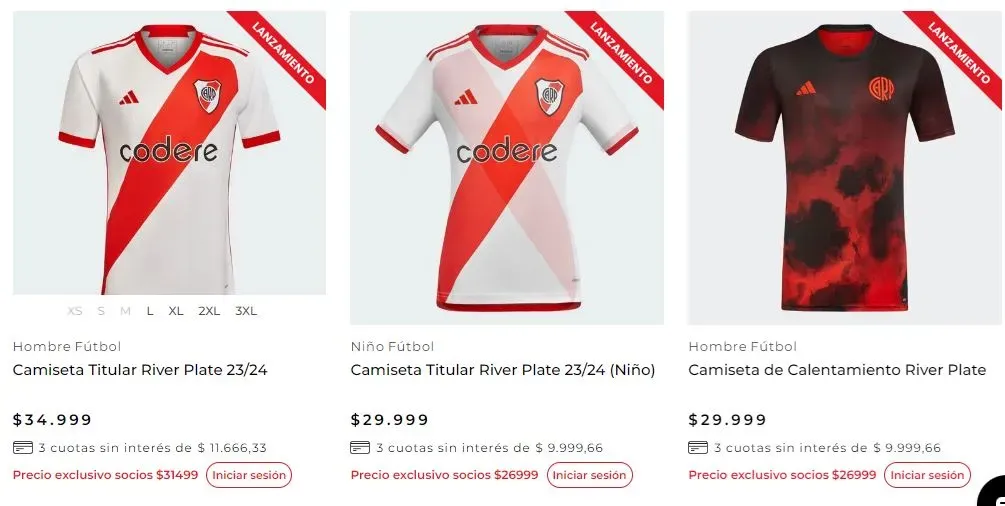 Furor por nueva la camiseta de River qu modelos se agotaron