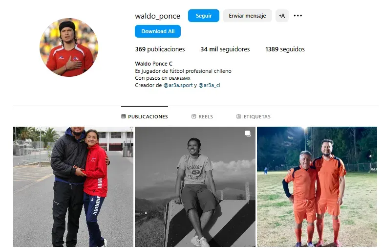 Waldo Ponce, ex Cruz Azul, dueño de una marca de ropa. (@waldo_ponce)