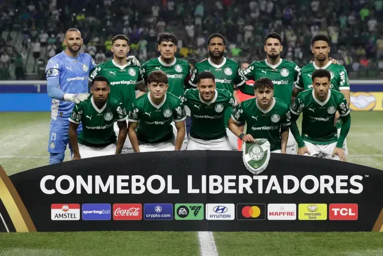 Los once de Palmeiras en Copa Libertadores.