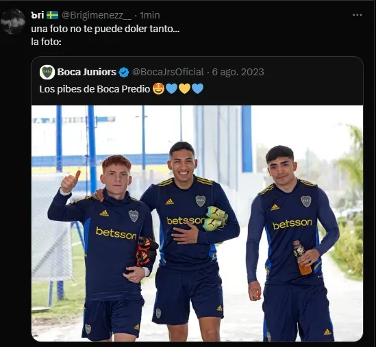 Los comentarios de los hinchas de Boca.