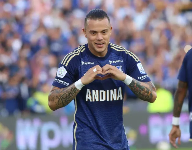 Leandro Castro jugando en Millonarios. (Foto: IMAGO).