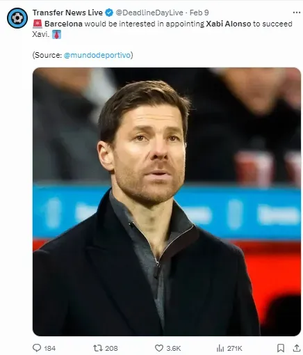 Alonso was rumored to be a candidate for the Barcelona job before the future of both club’s managers was settled