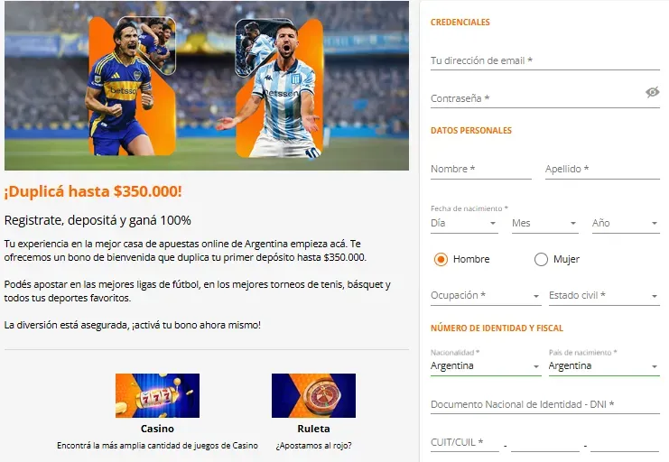 Betsson registro