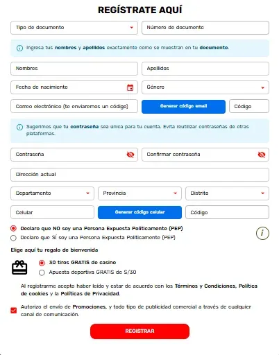 Apuesta Total registro