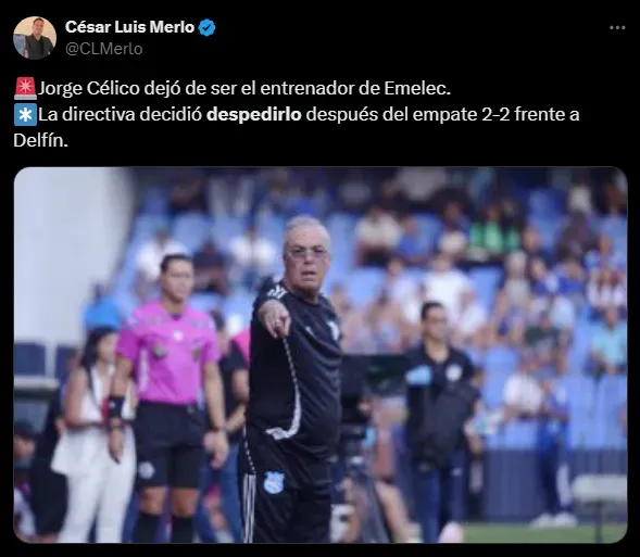 Salida de Jorge Célico (Foto: X).