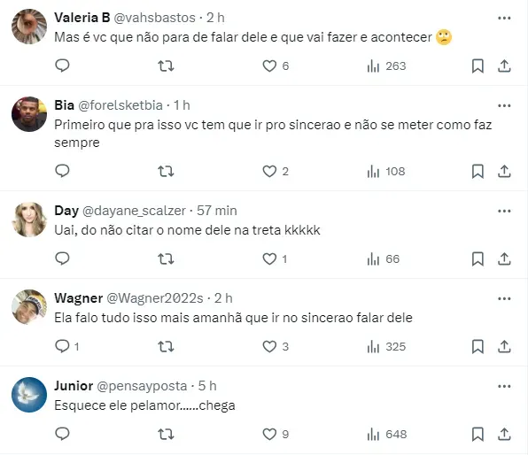 Internautas comentam fala de Leidy sobre Davi - Foto: Twitter