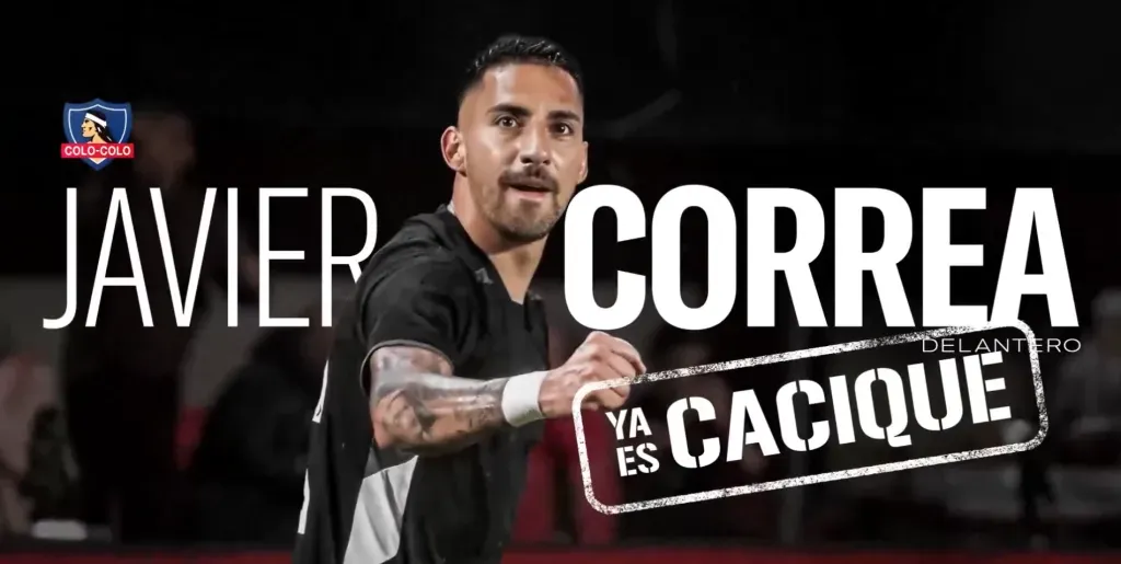 Javier Correa es el primer refuerzo del Cacique para la segunda rueda. Foto: Comunicaciones Colo Colo.
