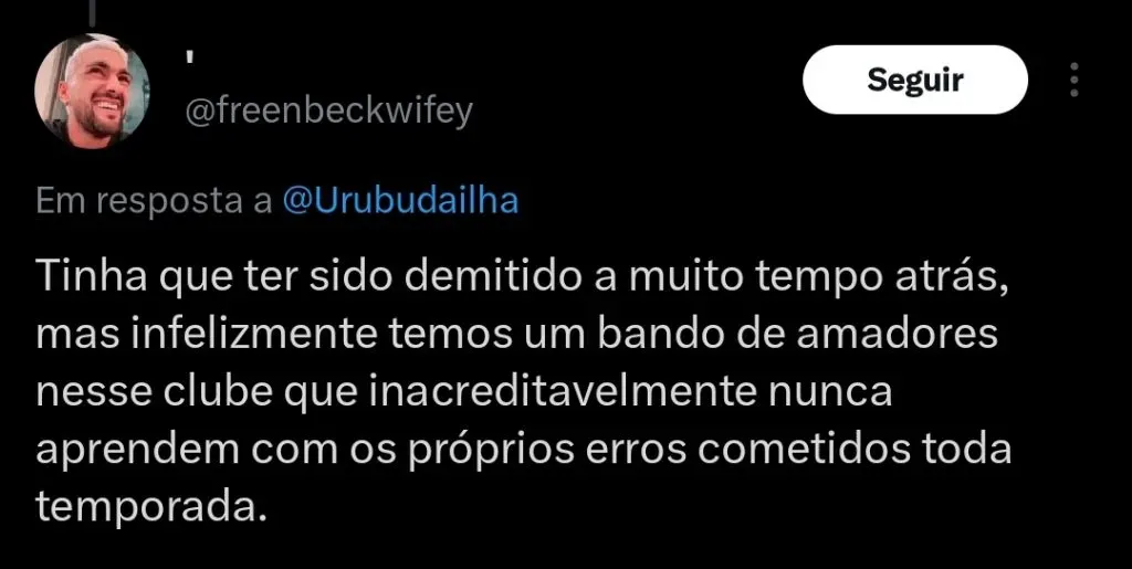 Torcida do Flamengo reage a notícia.