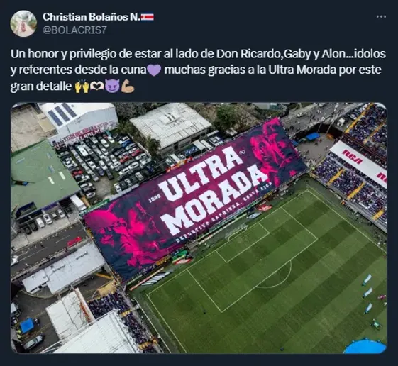 Mensaje de Christian Bolaños a la afición del Saprissa