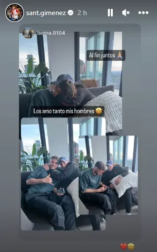 Publicación de Santiago Giménez en Instagram