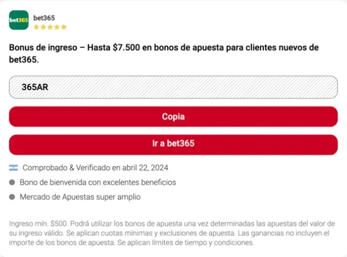 Cómo apostar en la Liga Profesional con bet365