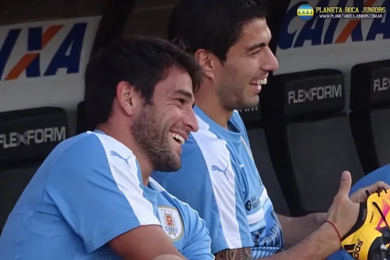 Lodeiro junto a Suárez.