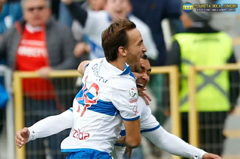 Fuenzalida celebrando el gol.