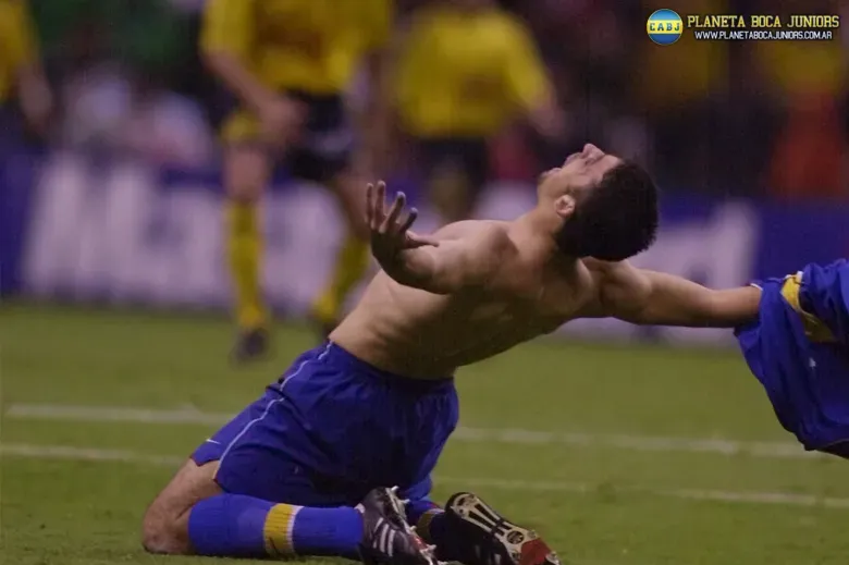 Samuel celebrando su gol.